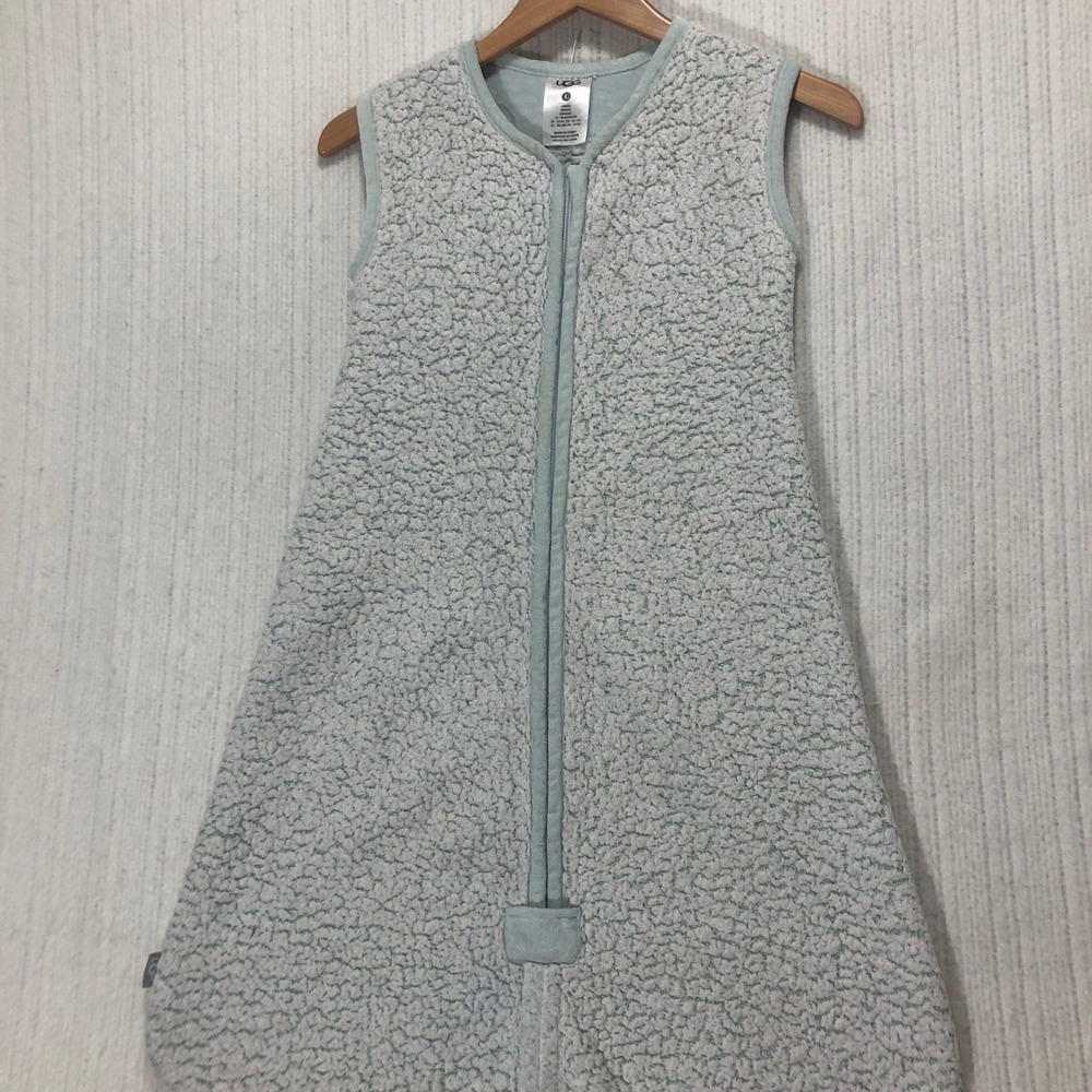 UGG Baby Sleeping‎ Bag Sleeveless Sherpa Fleece L 12-18 Months Blue